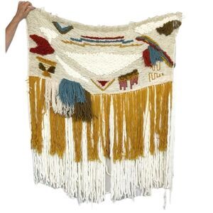 Handwoven Boho Wool Wall Hanging Tapestry Home Decor